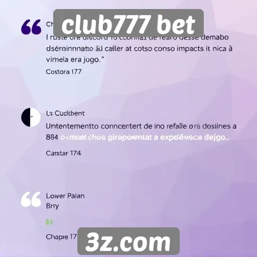 Opinião de usuários sobre o atendimento do Club777 Bet